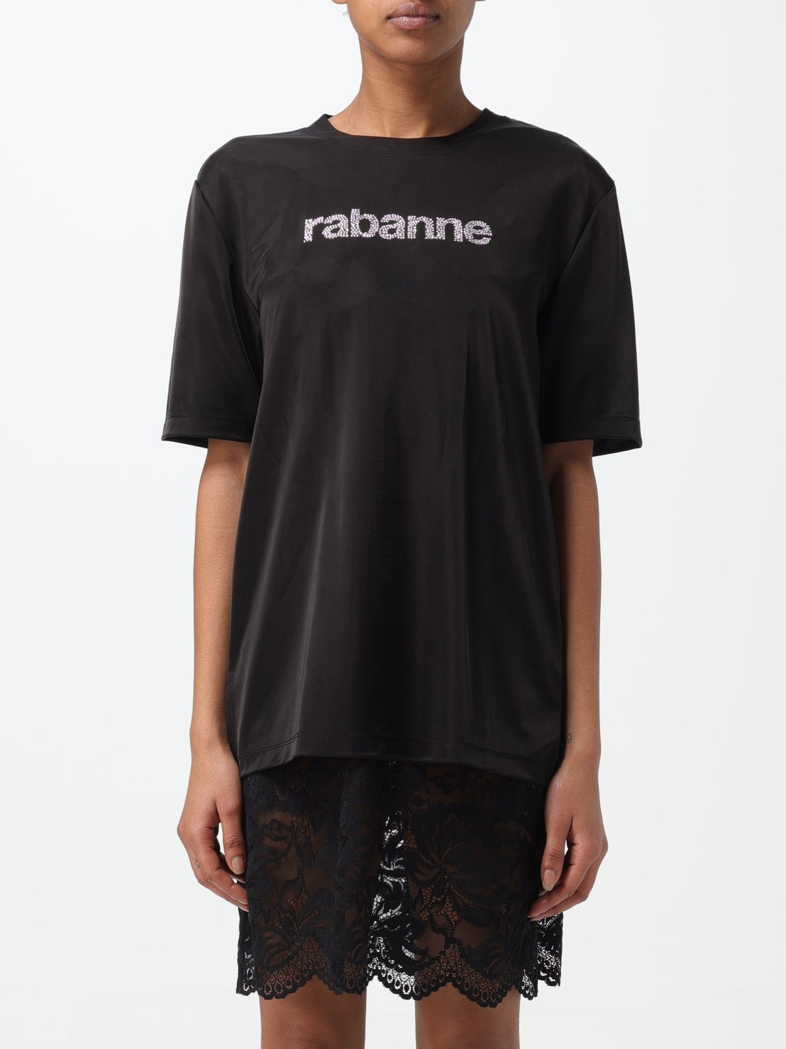 T-shirt avec logo scintillant - Black