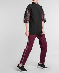 Rafaela dress with embroidered details - Black