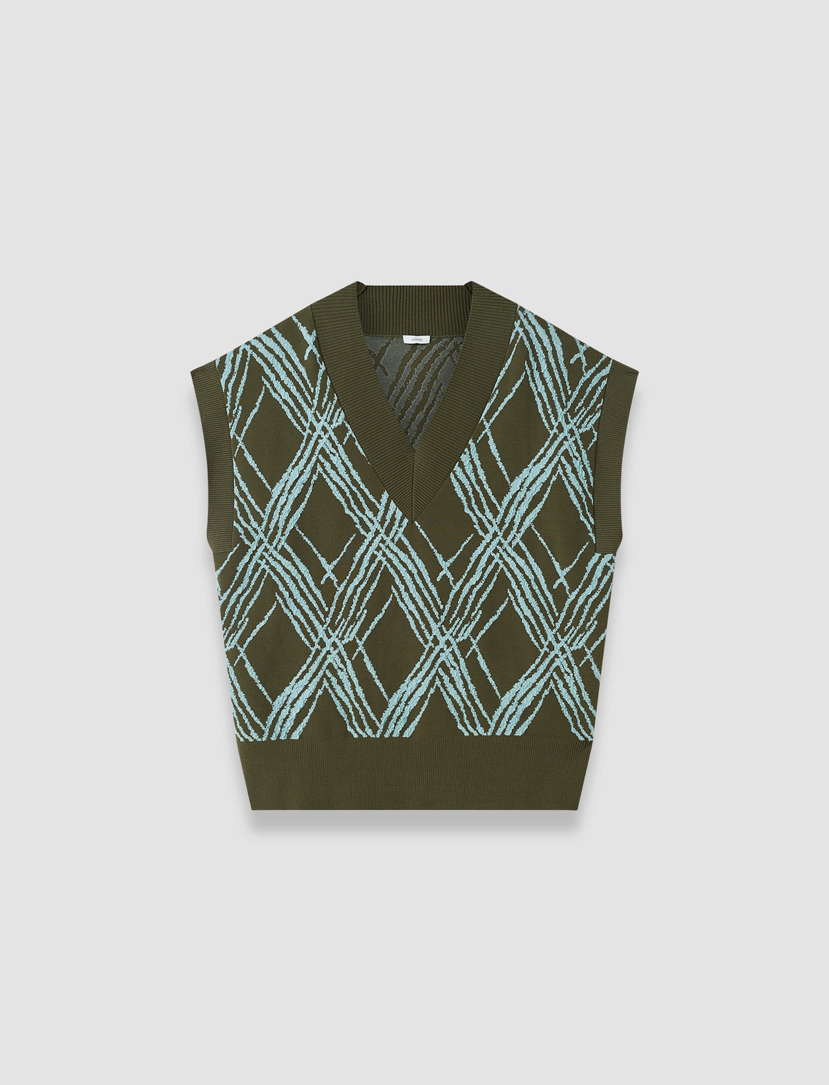 Palm Leaf & Chambray Top Maille - Palm Leaf & Chambray