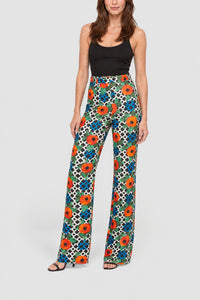 Pantalon à imprimé fleurs - Orange Transat