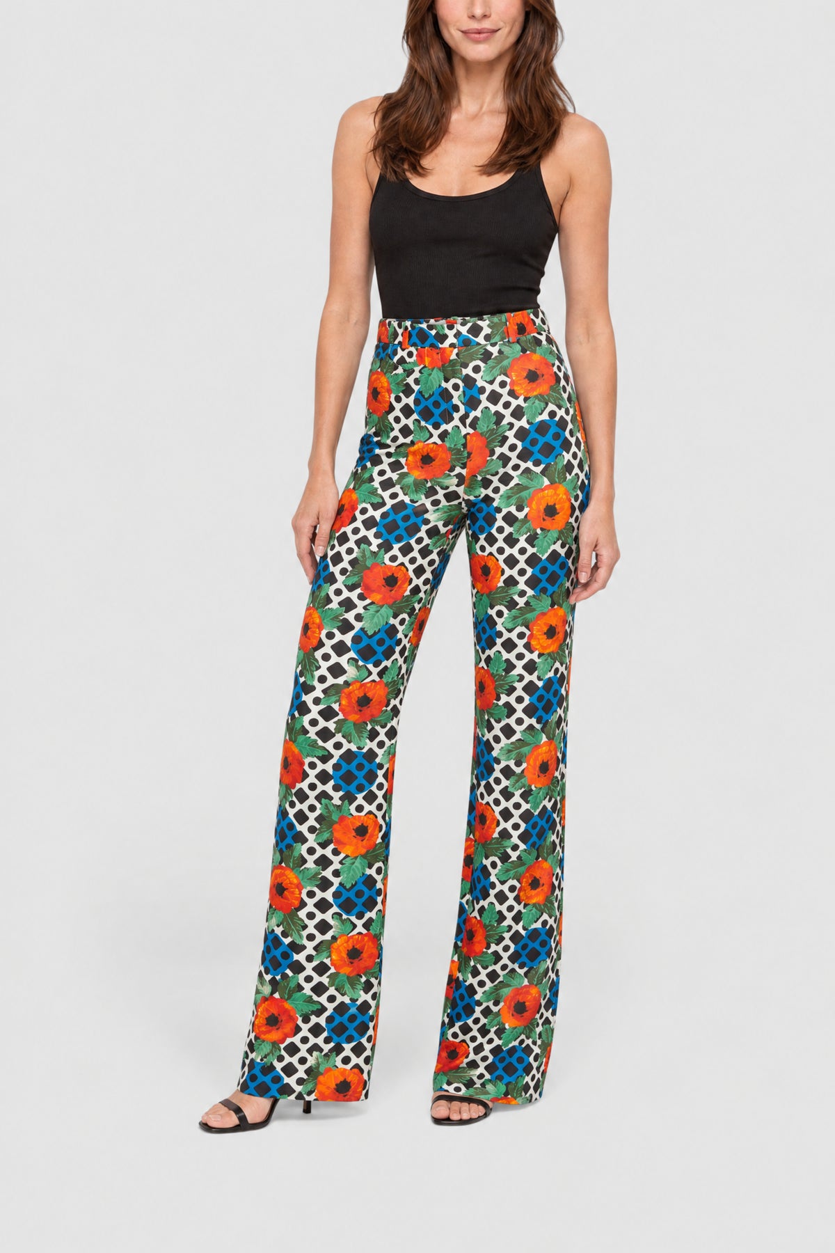 Pantalon à imprimé fleurs - Orange Transat