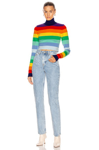 Pull à rayures en laine - Rainbow Stripes
