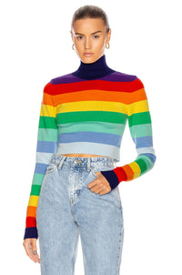 Pull à rayures en laine - Rainbow Stripes
