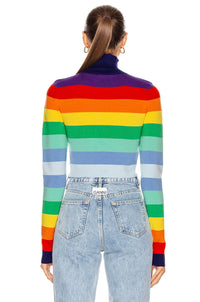 Pull à rayures en laine - Rainbow Stripes