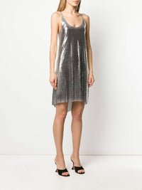 Robe en maille métallisée - Silver