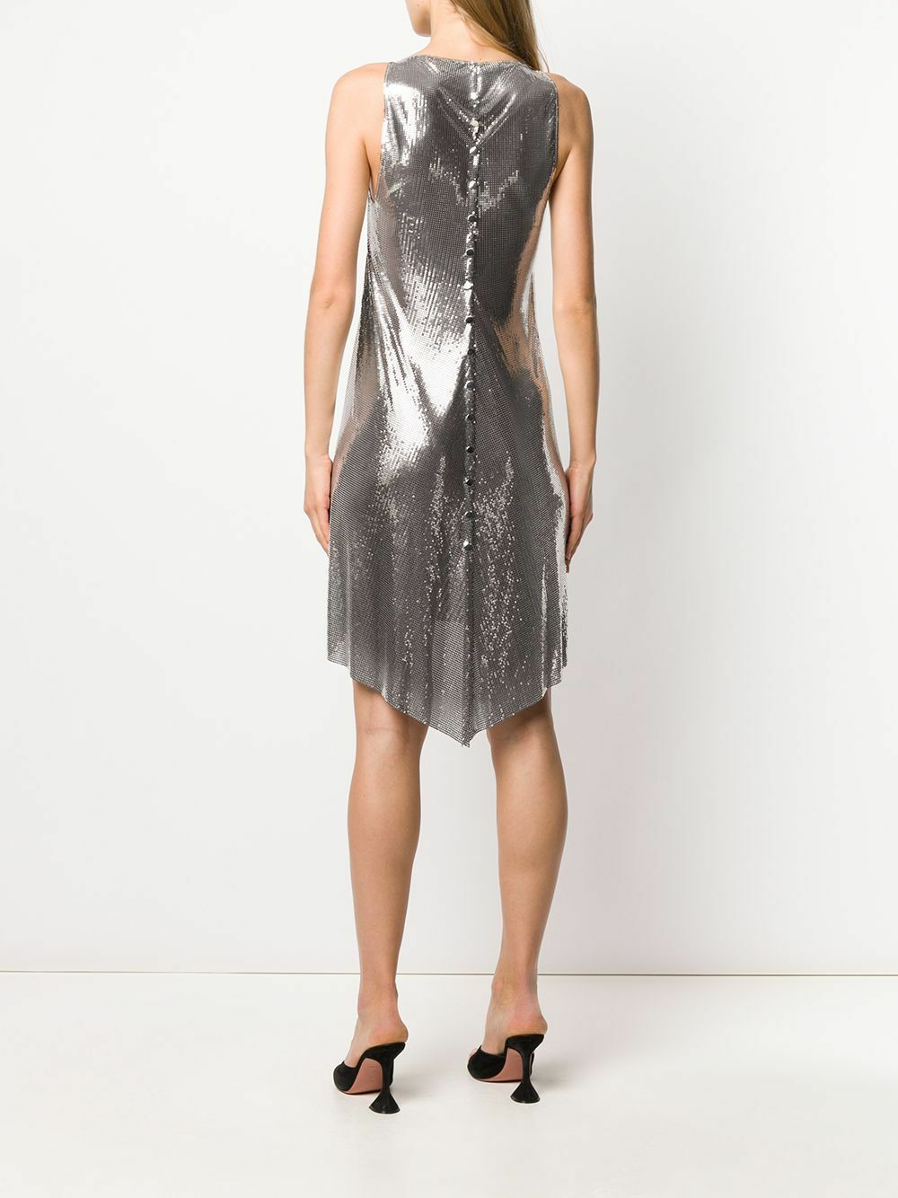 Robe en maille métallisée - Silver