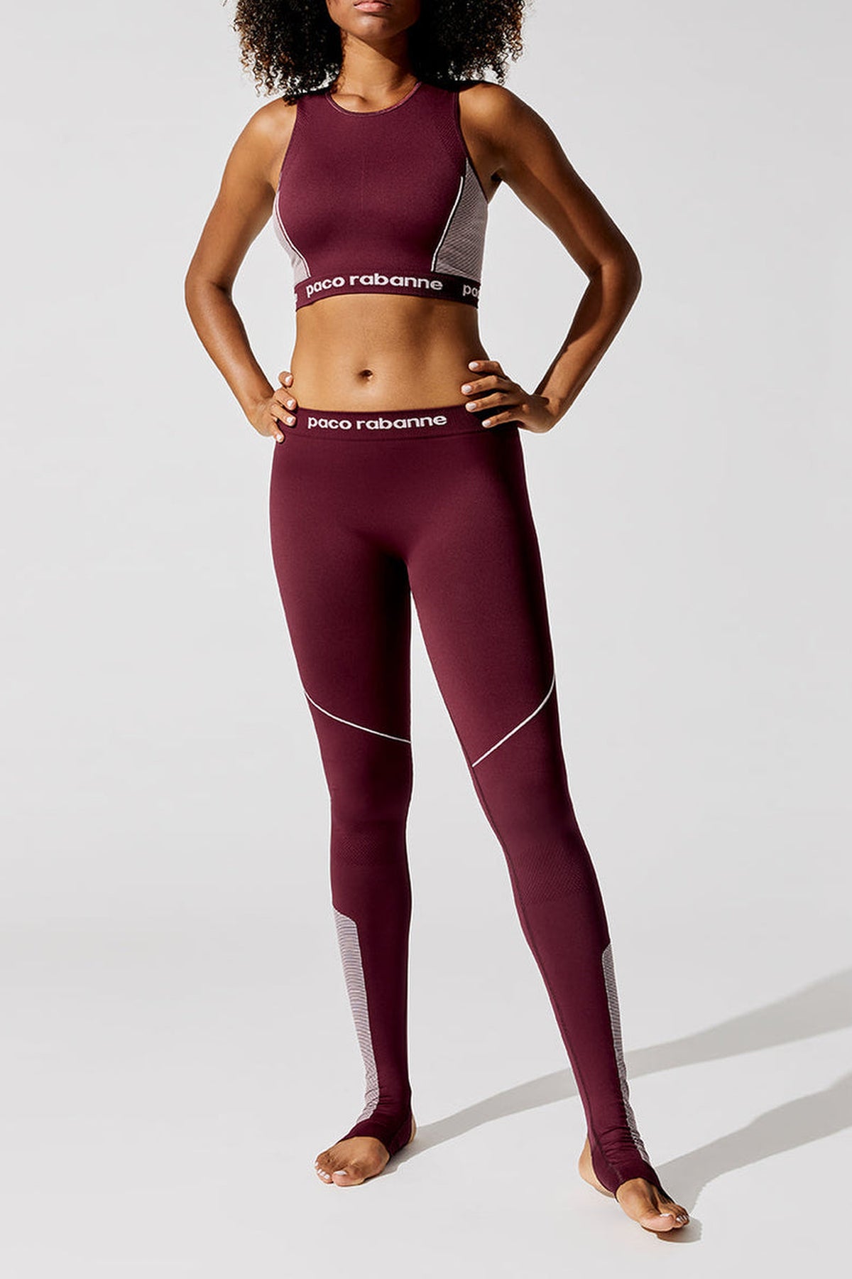 Legging Bodyline avec étriers - Bordeaux & Rose
