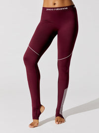 Legging bodyline avec étriers - Bordeaux & Rose