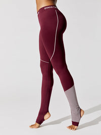 Legging bodyline avec étriers - Bordeaux & Rose