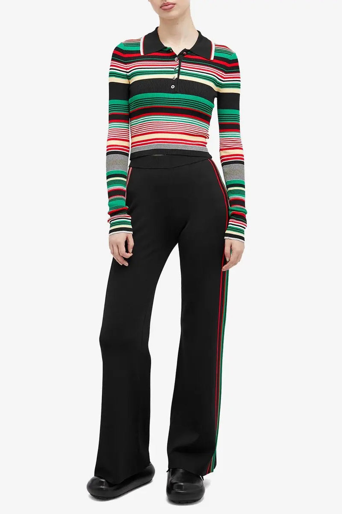 Pantalon large tricoté  - Black