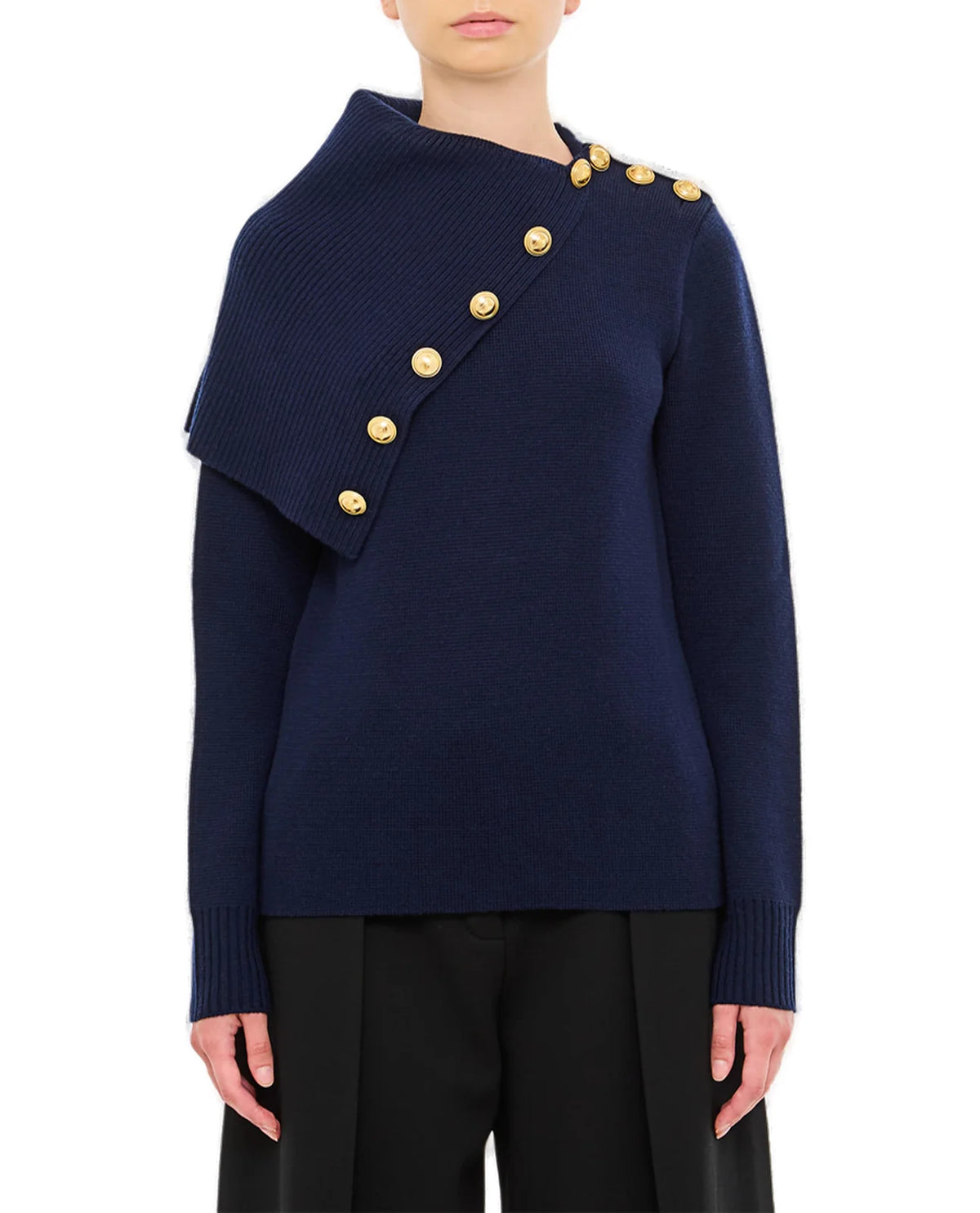 Navy sweater in wool