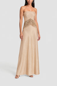 Robe bustier longue - Raffia