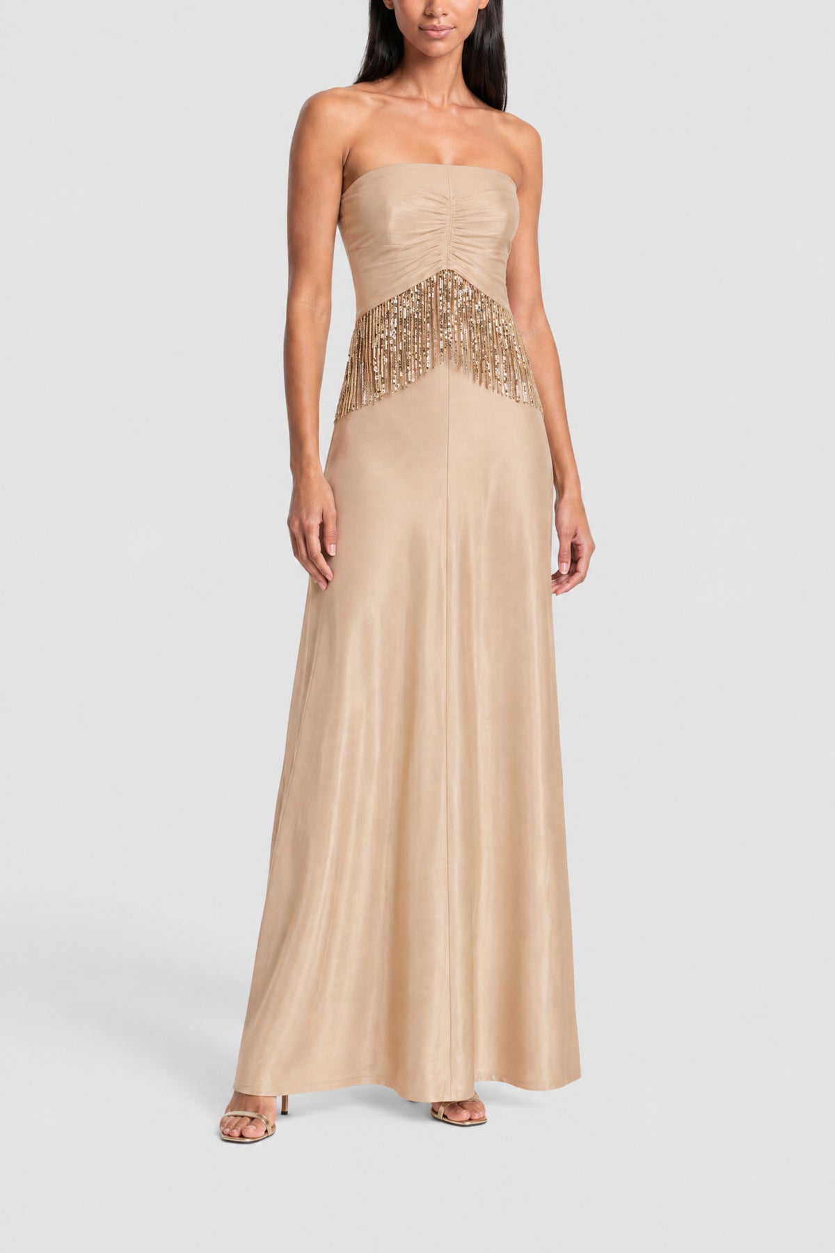 Robe bustier longue - Raffia
