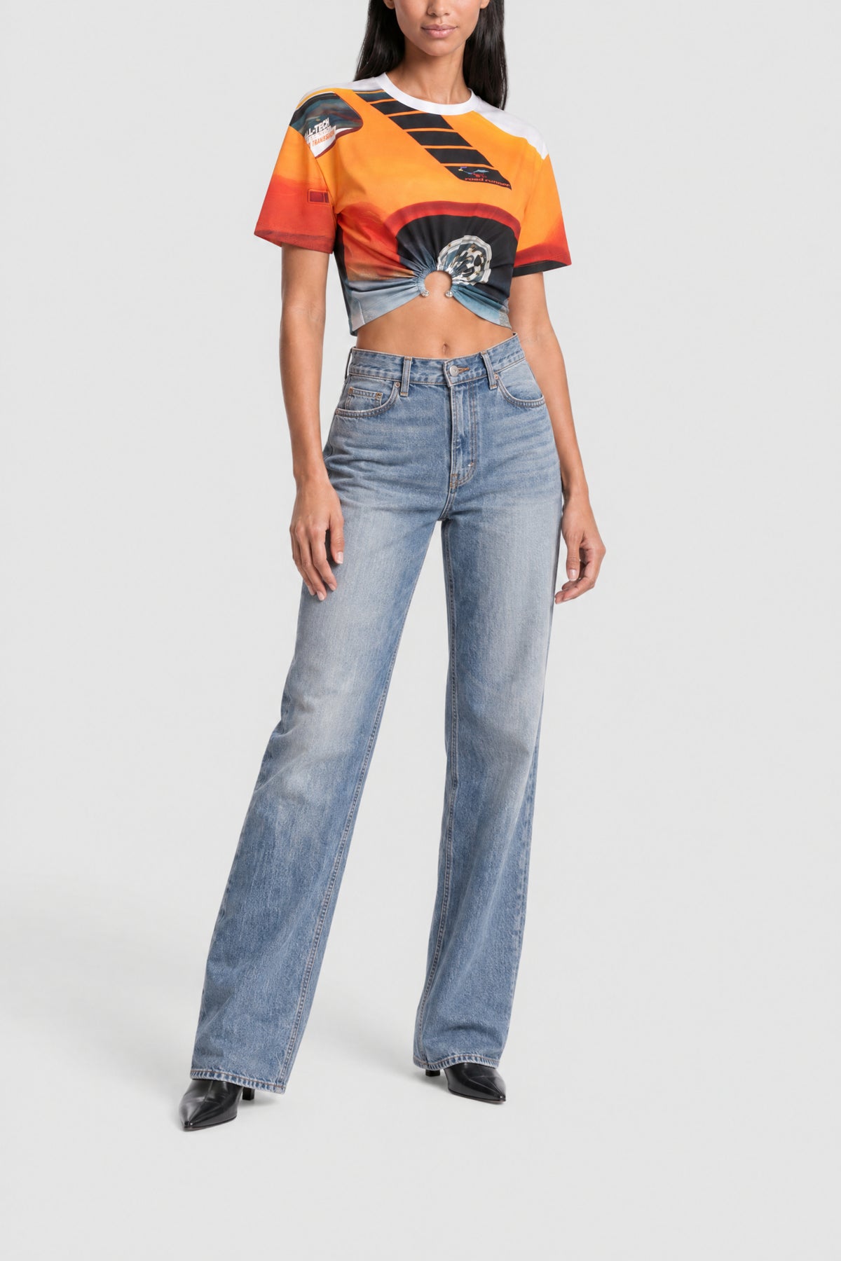 T-shirt court imprimé voiture - Fast Cars Orange