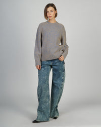 Pull oversize à dos long - Camel & Blue
