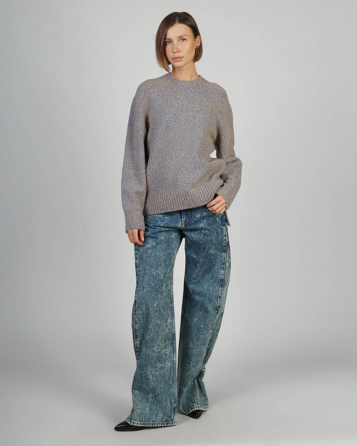 Pull oversize à dos long - Camel & Blue