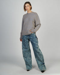 Pull oversize à dos long - Camel & Blue