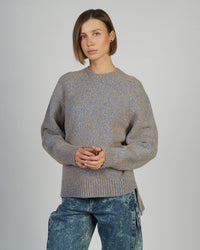 Pull oversize à dos long - Camel & Blue