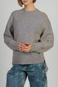 Pull oversize à dos long - Camel & Blue