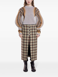 LONG-SLEEVE LUREX JACQUARD SWEATER