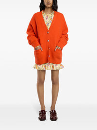 ORANGE OVERSIZED WOOL CARDIGAN