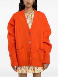 ORANGE OVERSIZED WOOL CARDIGAN
