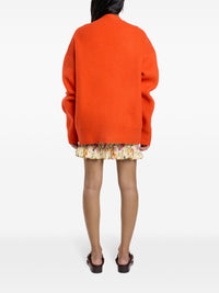 ORANGE OVERSIZED WOOL CARDIGAN