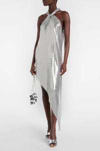 Robe asymétrique scintillante - Silver