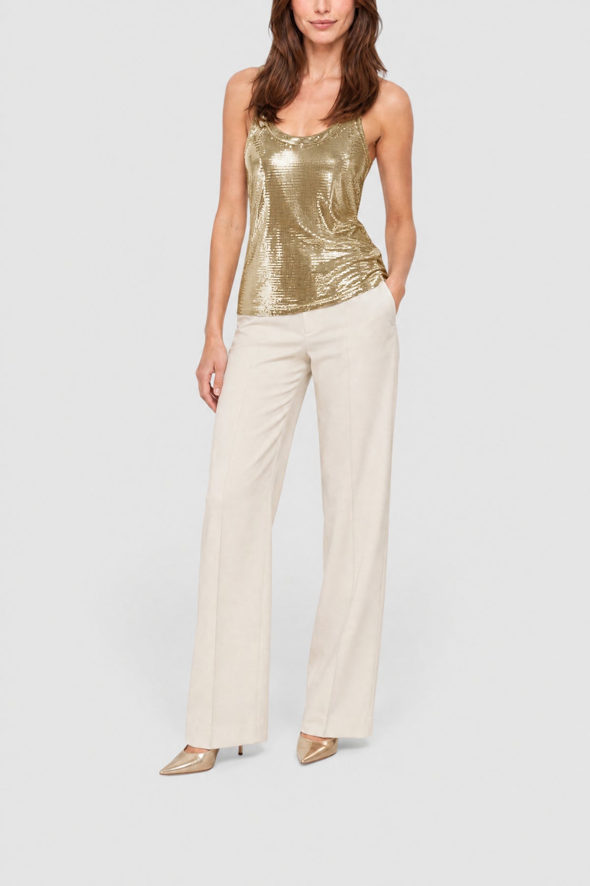Debardeur en mesh - Gold