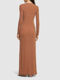 Robe longue à strass - New Caramel