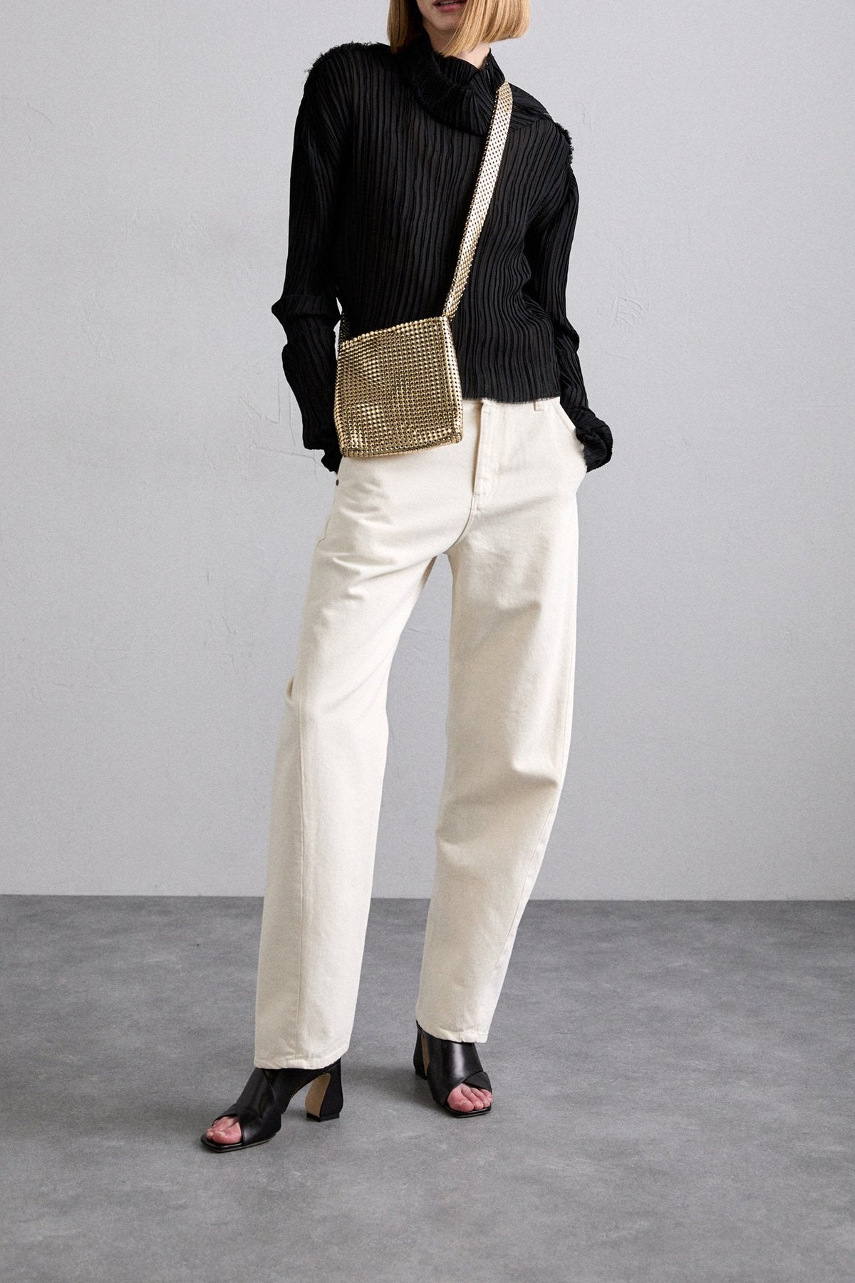 Mini sac souple en XL mesh - Gold
