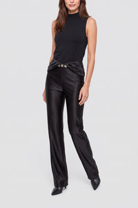 Pantalon droit double drapé - Black