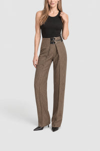 Pantalon à motif en laine - Pied De Poule & Green