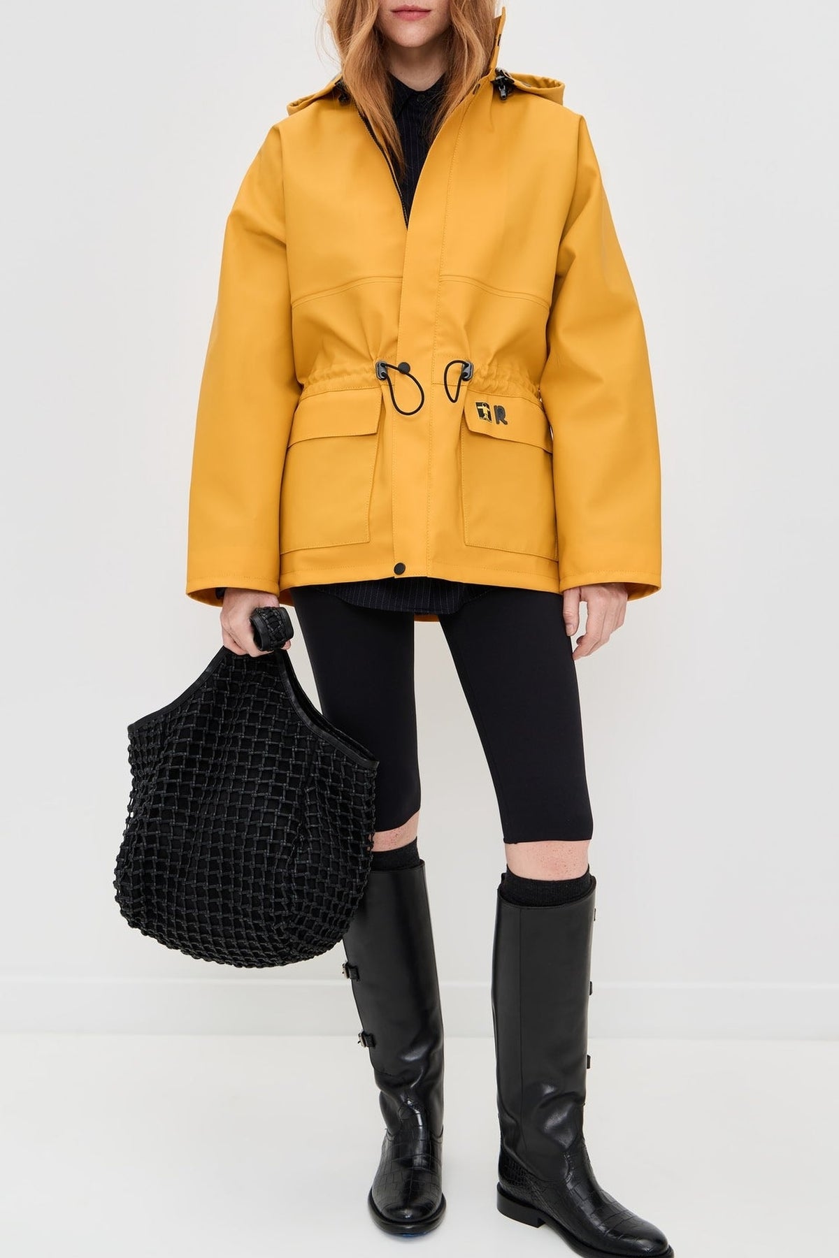 Parka kimono imperméable - Yellow Mustard