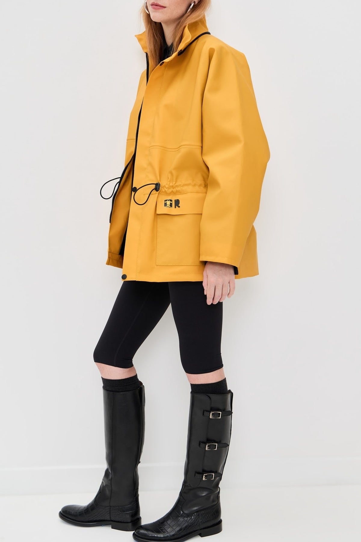 Parka kimono imperméable - Yellow Mustard