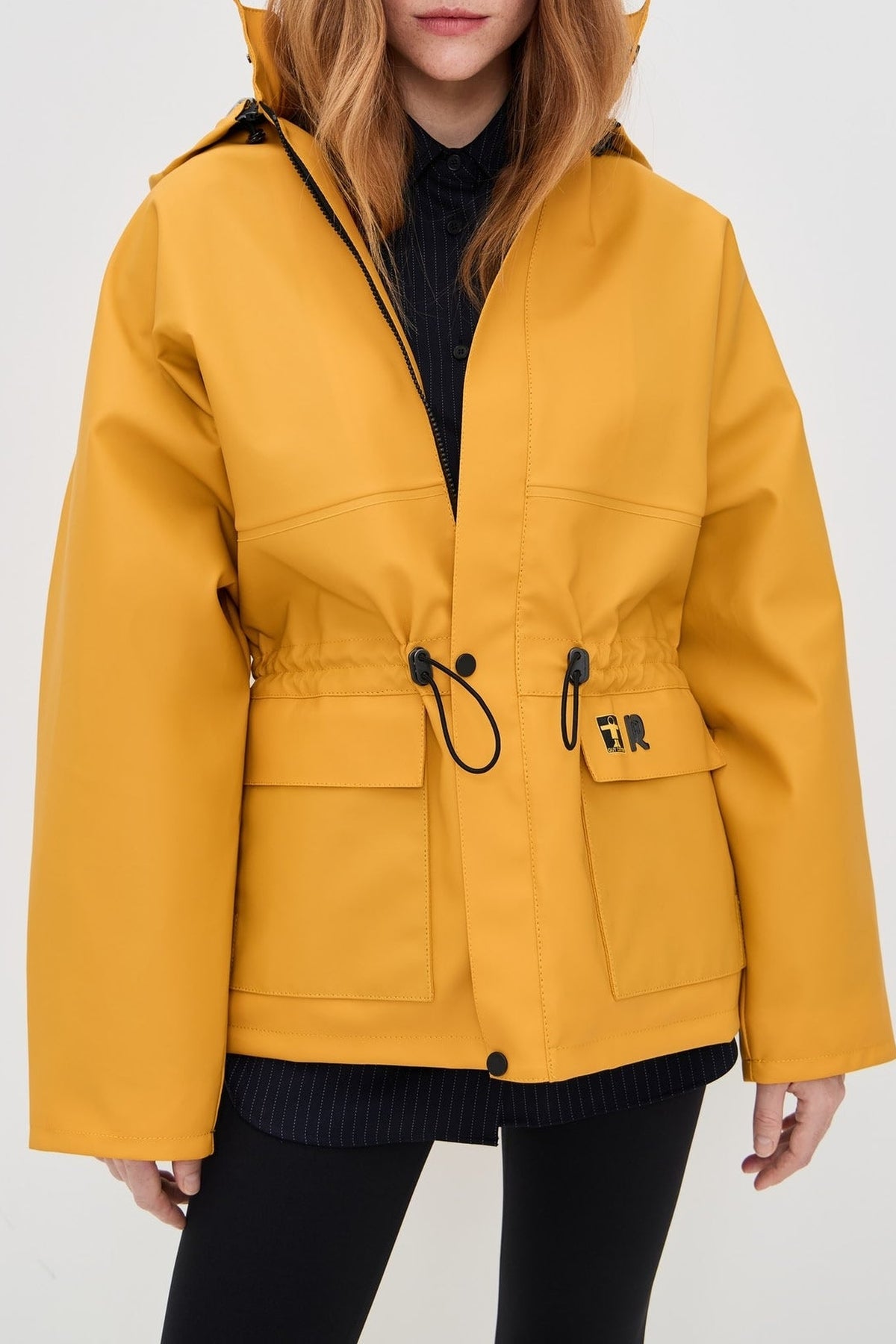 Parka kimono imperméable - Yellow Mustard
