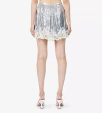 Jupe courte brillante - Silver
