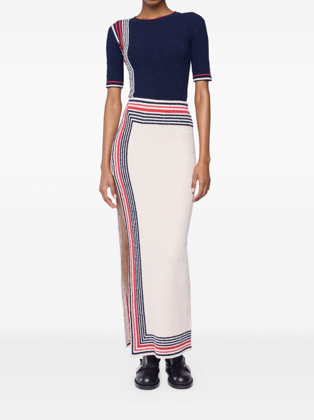 Long skirt in terry jersey