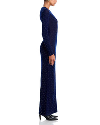 Long second-skin dress in wool