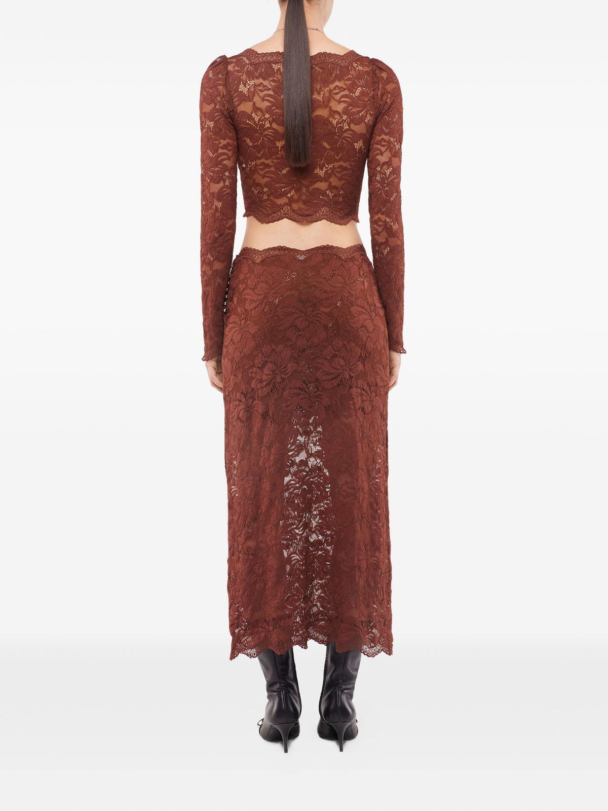 Midi skirt in lace