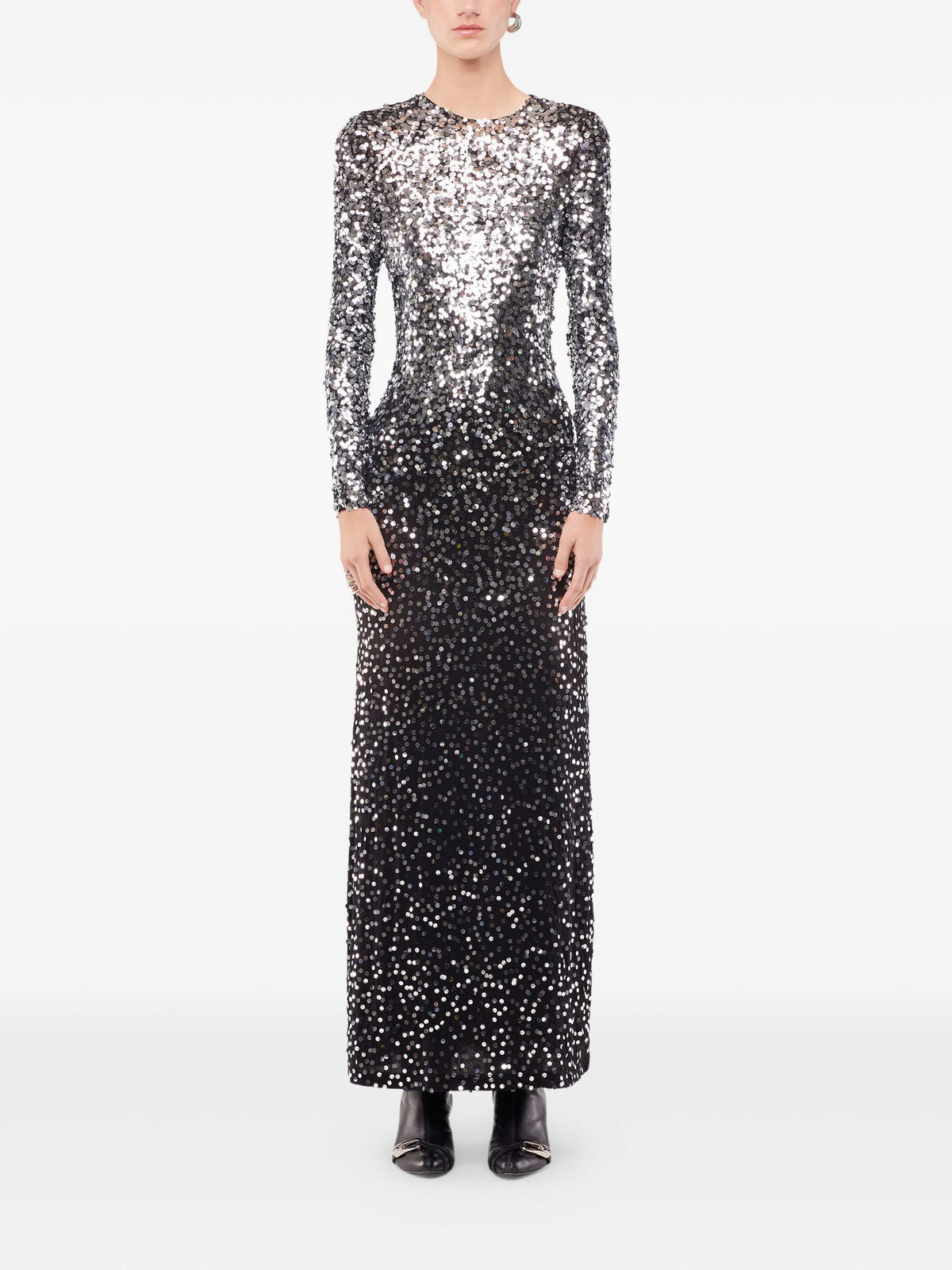 Long dress in jersey second-skin