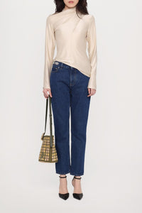 Pantalon droit en denim - Dark Blue Denim