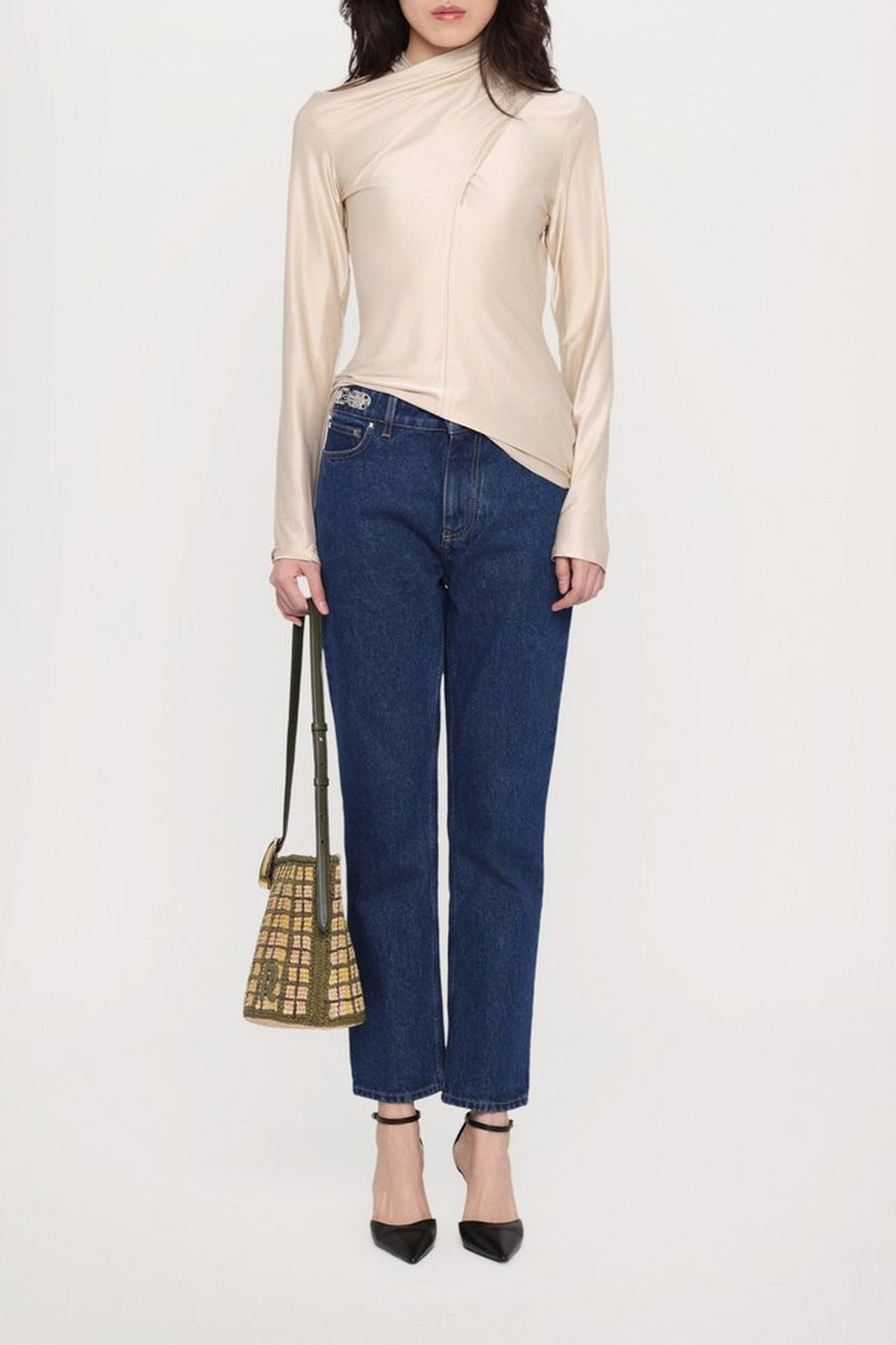 Pantalon droit en denim - Dark Blue Denim