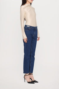Pantalon droit en denim - Dark Blue Denim