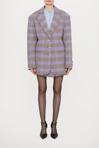 Veste tartan en laine - Tartan & Purple & Orange