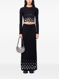 BLACK LONG SKIRT IN JERSEY SECOND-SKIN