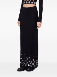 BLACK LONG SKIRT IN JERSEY SECOND-SKIN