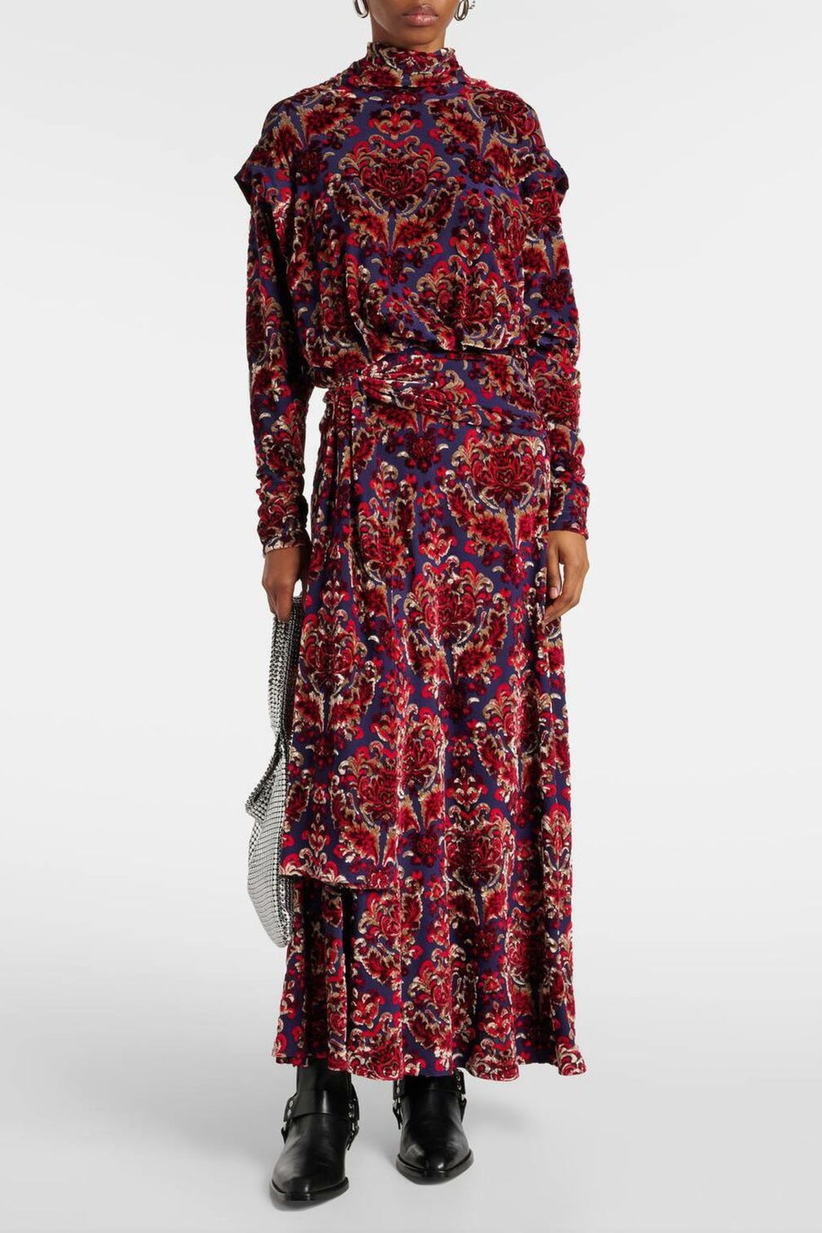 Robe longue jacquard Tapisserie - Jacquard Tapestry & Navy