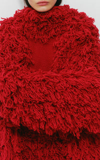 Scarlet Red / Manteau Jantzen en laine et cachemire - Scarlet Red