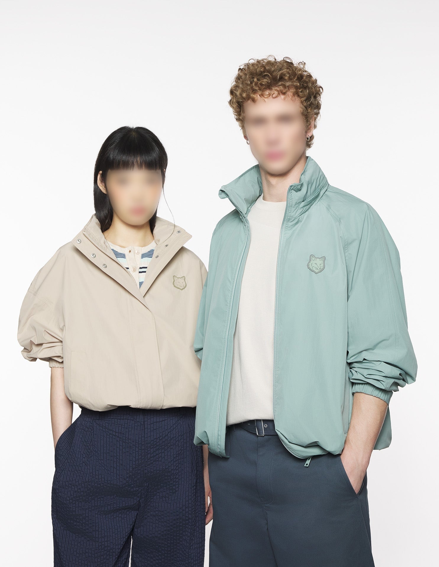 Windbreaker in technical fabric - Vert de Gris